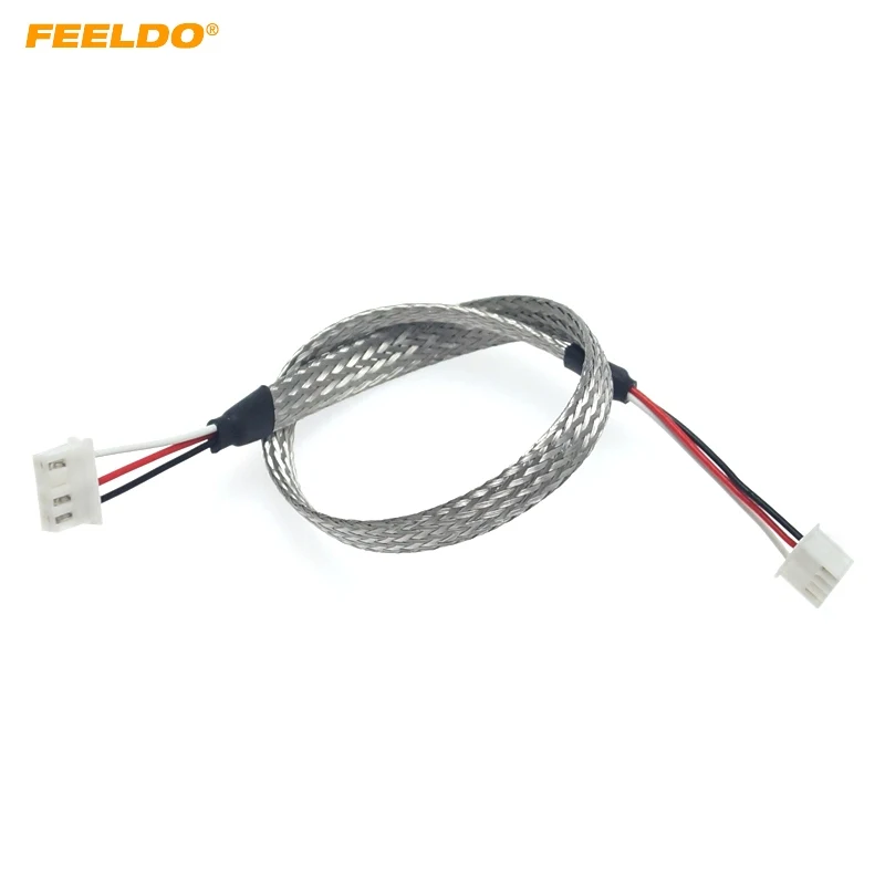 FEELDO 1PC Car HID Xenon Bulb Connector Wire Extension Cable For D1S D3S Shielded Wire Harness Relay Socket D1 D3 Adapter