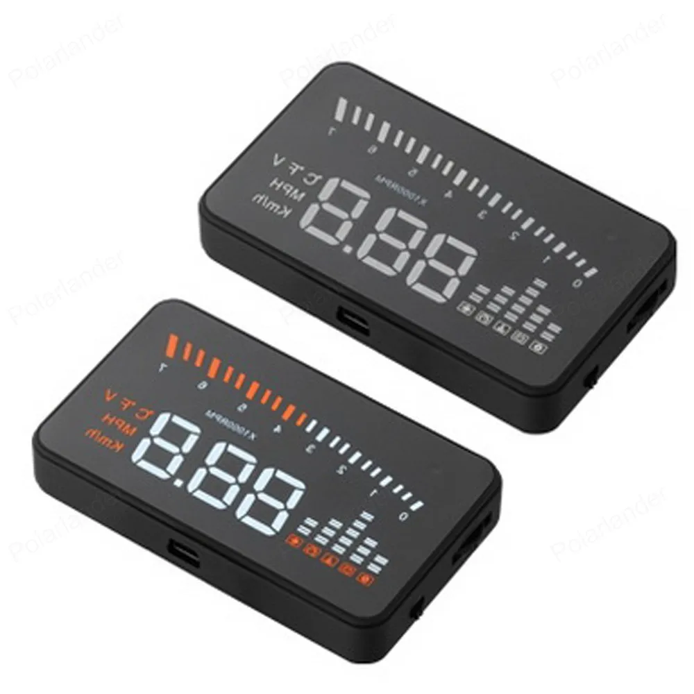 Windshield Project head up display 3 inch HD X5 screen Multi color Smart speedometer warning Universal Gps HUD display