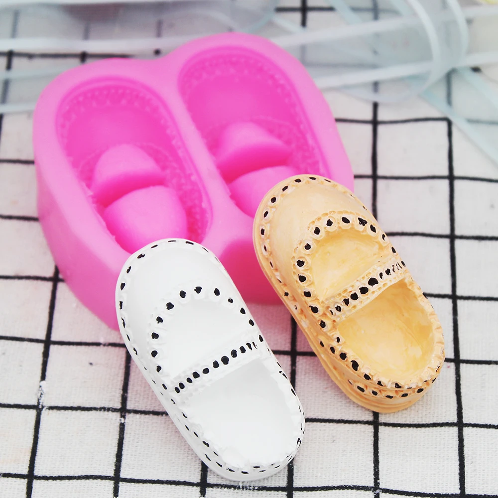 Doll shoes Lolita shoes silicone molded chocolate molded cake decorative molded shoes P1043