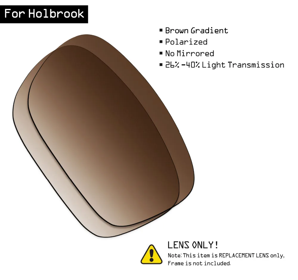 

SmartVLT Polarized Sunglasses Replacement Lenses for Oakley Holbrook - Brown Gradient Tint