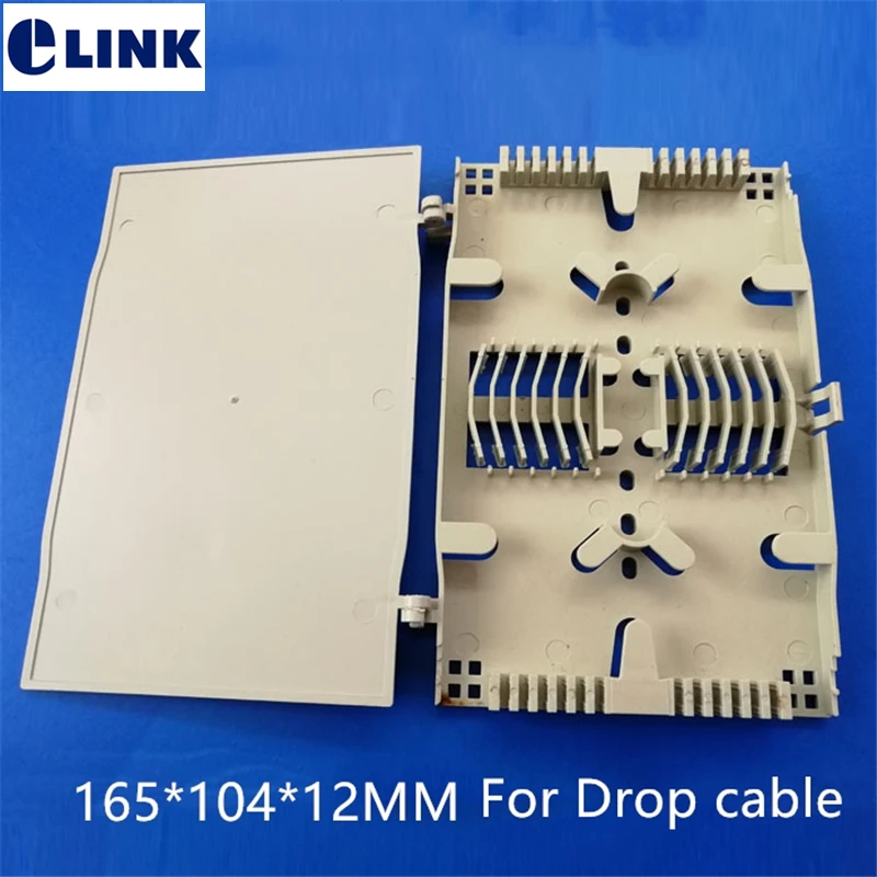 

12 cores fiber splice tray for ftth drop cable high quality ftth optical plastic cassette splice tray factory sales ELINK 20pcs