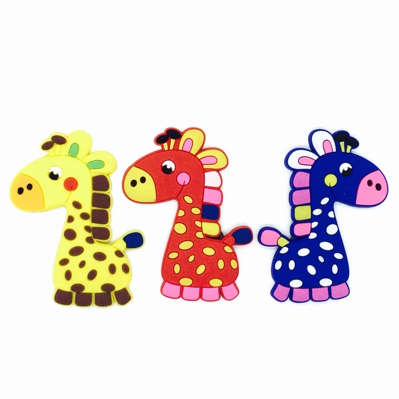 10 PCS Giraffe/Chicken Shape Flatback Soft PVC Charms Fit Keychain/Fridge Magnet/Clogs/Phone Case/iPad DIY Craft Handmade Gifts