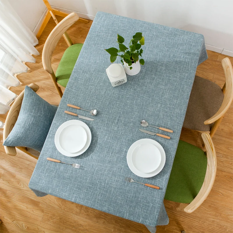 Nordic Solid Color Tablecloth Cotton Linen Small Fresh Table Cover ,Modern Minimalist Linen Coffee Table Rectangular Table Cover