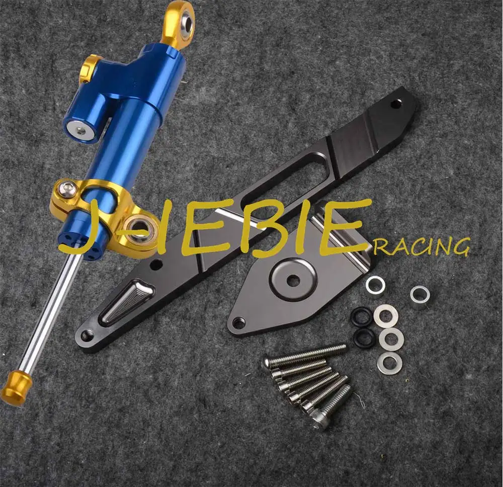 

CNC Steering Damper Stabilizer and Gray Bracket Mounting For Yamaha XJR1300 2002-2015 2003 2005 2009 2010 2011 2013 2014