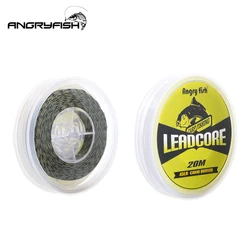 ANGRYFISH Lead Core Carp Fishing Line 25Lb 35Lb 45Lb 60Lb 20Meters for Carp Rig Making Sinking Braided Line