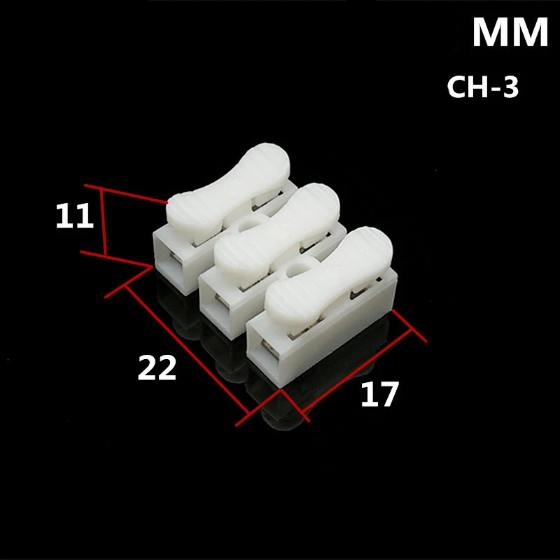 10pcs CH-2/3 2P/3P self-locking push-type Spring Wire Quick Connector dron rc car plane robot kids toys for boys diy baby