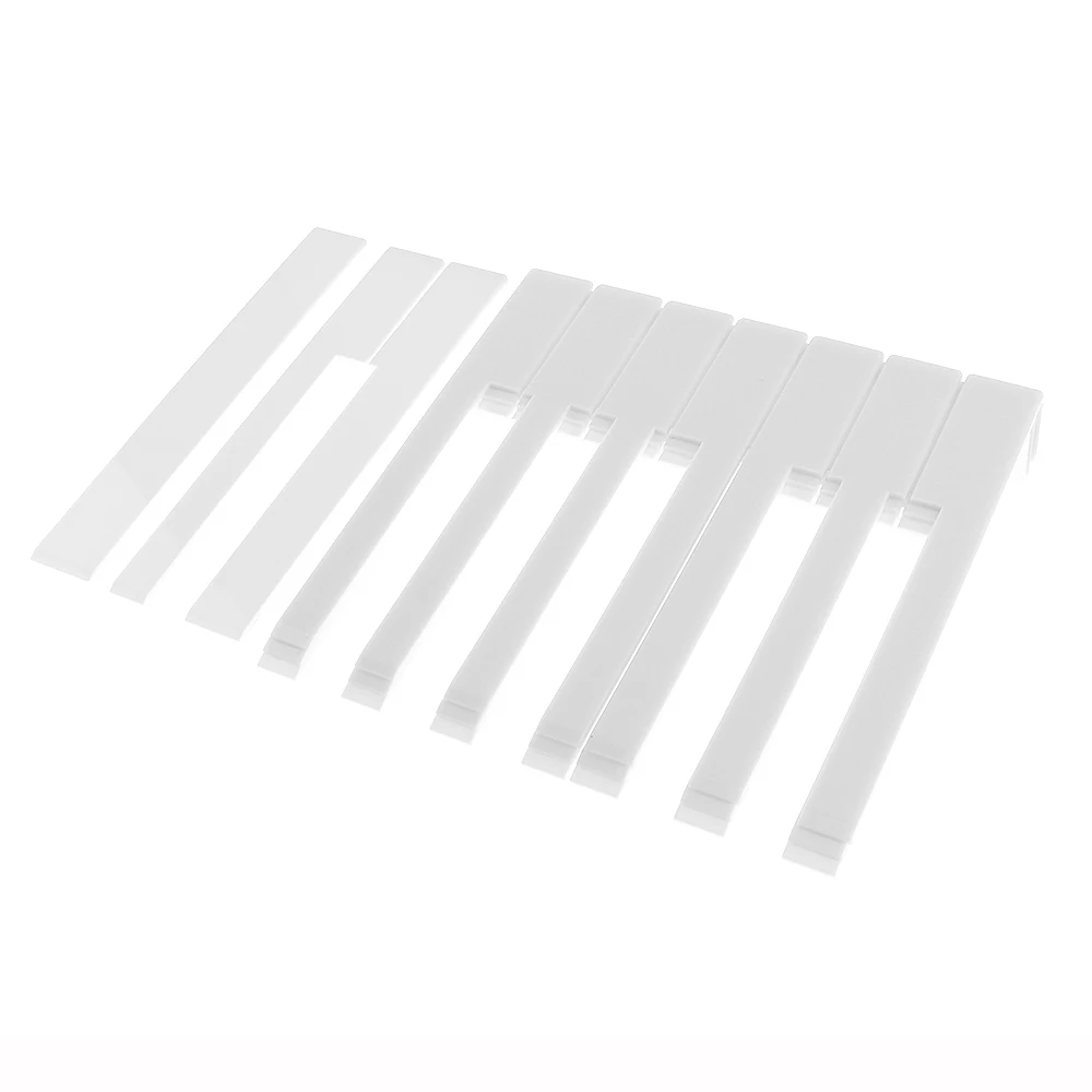 Complete Piano Key Tops com frentes, peças de reparação de substituição, cor branca, 5,2 centímetros, 2,05 \