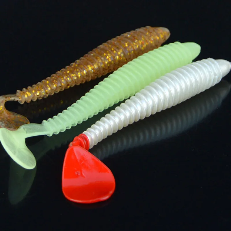 Fishing Lure Grub Soft Bait Boot T Tail Fish 10cm/8.5g Single Tail Worm Artificial Lures TEXAS RIG