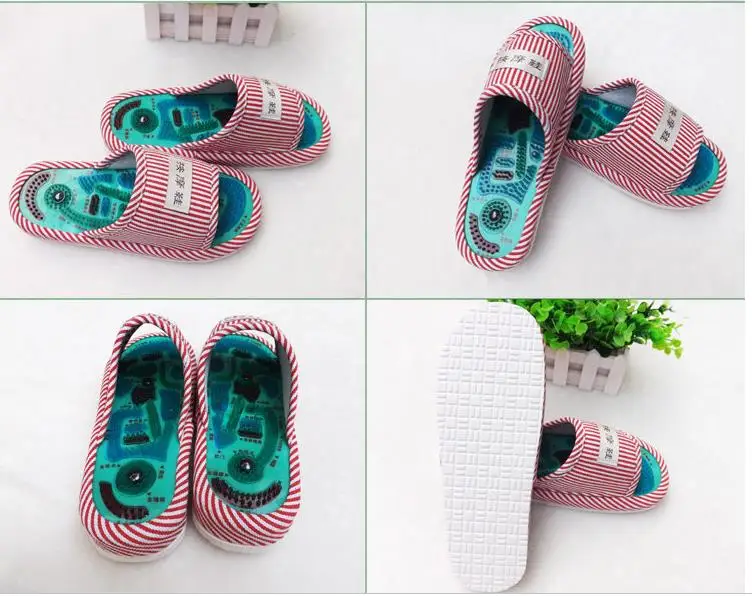 HANRIVER Reflexology Foot Acupoint Slipper Massage Promote Blood Circulation Relaxation Health Foot Care Shoes Pain Relief