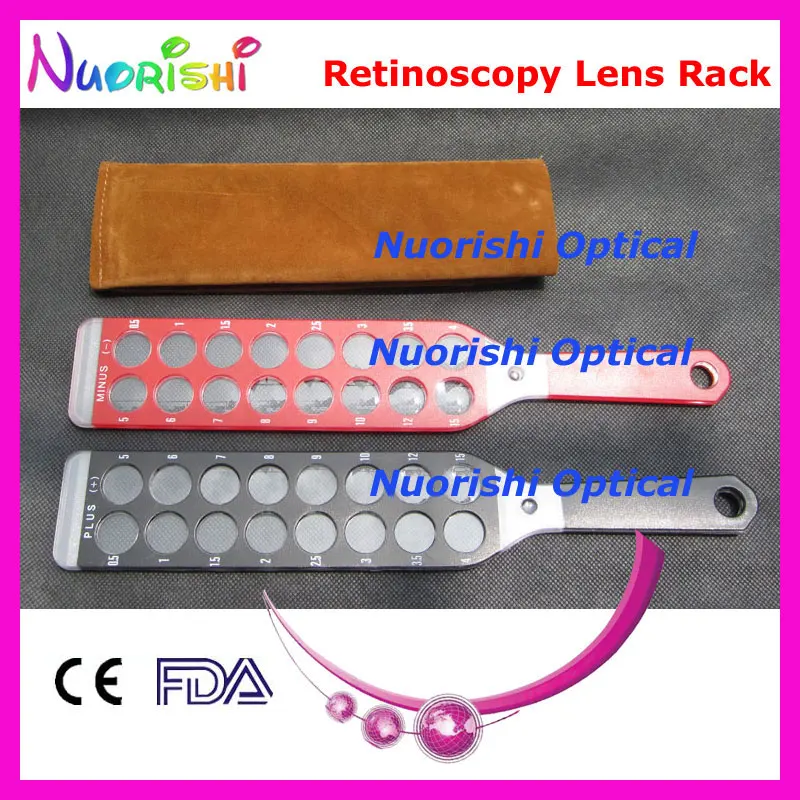 E03-7B Ophthalmic Optometry Optical Retinoscopy Lens Rack Flipper Board Lens Packed by Cloth Case