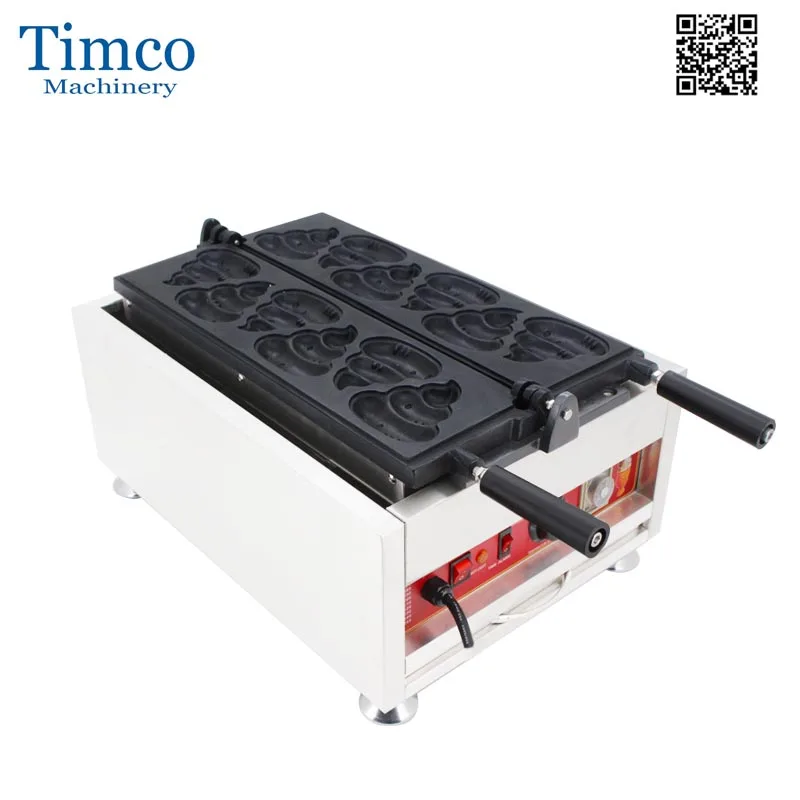 Timco queima de cocô forma waffle maker 6 pçs comercial elétrico 220v 110v antiaderente engraçado padeiro máquina