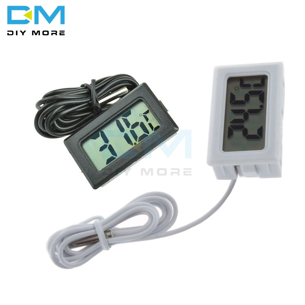 1M 3M 5M Mini Digital LCD Display Probe Fridge Freezer Thermometer Sensor Thermometer Thermograph For Aquarium Refrigerator Kit