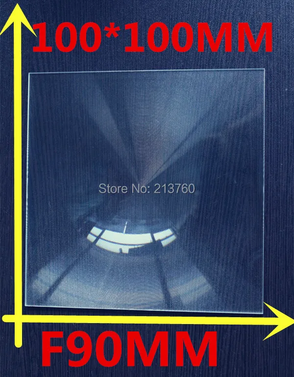 

100*100MM Square Fresnel Lens Focal length 90mm,Concentrated amplification,Optical transmittance 90%,magnification 4-5 times