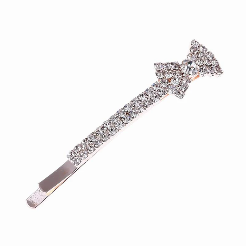 New Fashion Rhinestone Crystal Bowknot Hair Clip Claw Hairpin for Women Girls Bow Hair Jewelry