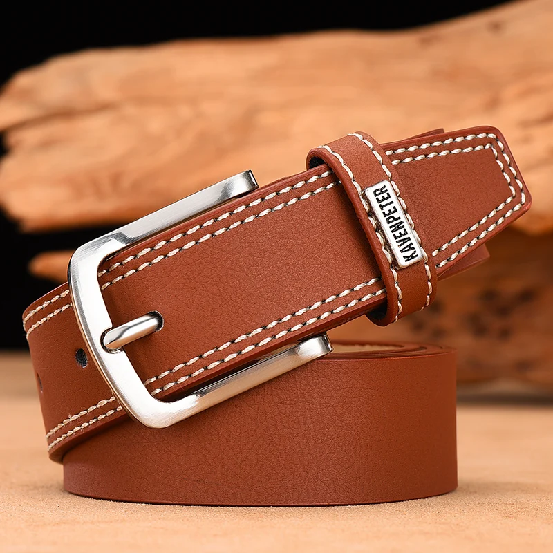 Men Genuine Leather Belt Luxury Designer Belts Cowskin Fashion Matt Strap Male Jeans for Man High Quality Cinturones Hombre Lujo