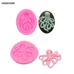 New Marine series octopus fondant cake silicone mold, chocolate mold, clay mold, kitchen baking gadget, biscuit mousse mold.