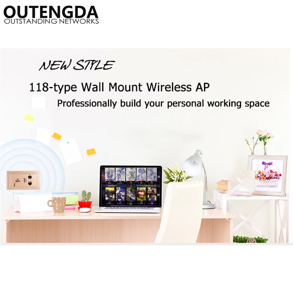 300Mbps 118 US-standard Wall Wireless AP for Hotel Domitory Office Rooms USB Charge Access Point Socket WiFi Extender Router