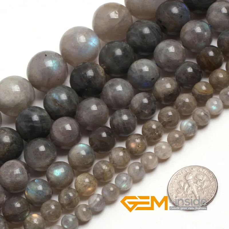 Round Labradorite Stone Beads Natural Stone DIY Loose Bead For Jewelry Making For Bracelet Making Strand 15inch Necklace