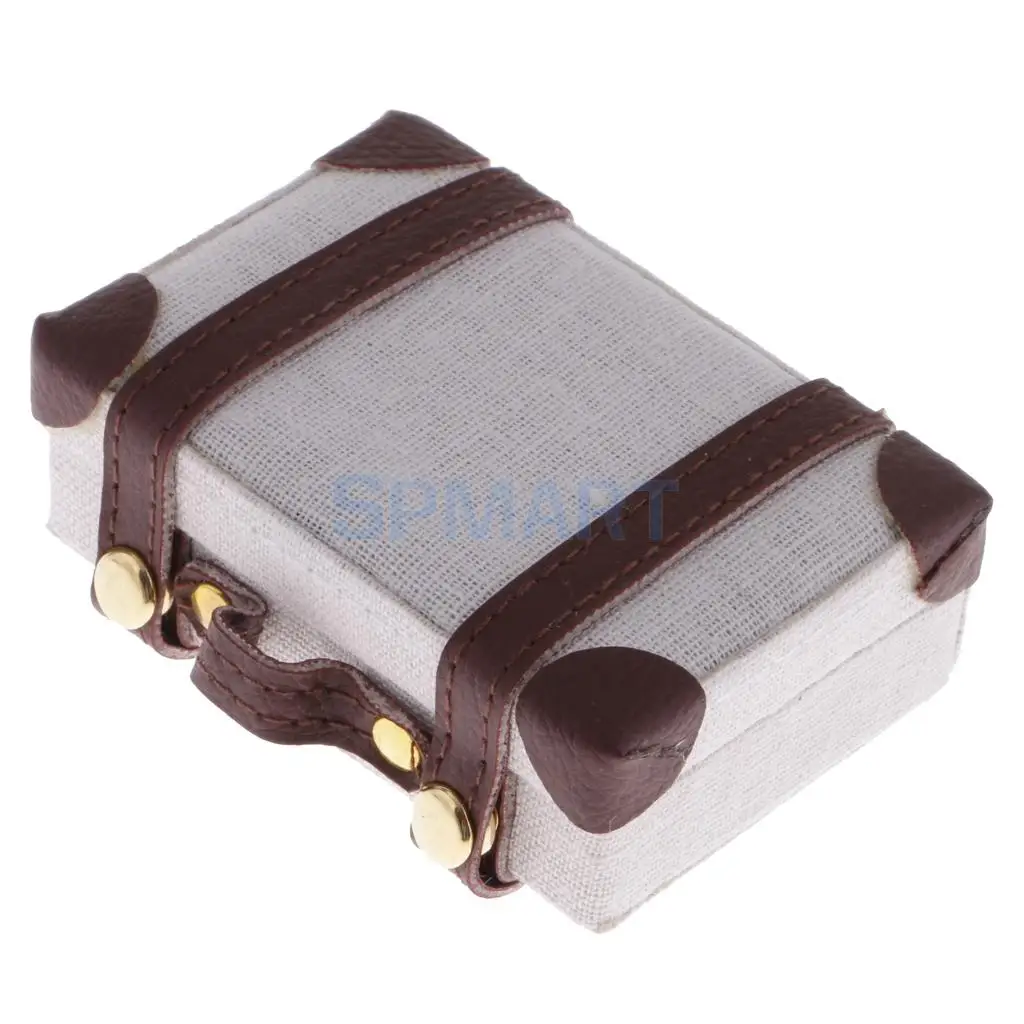 1/6 Scale Vintage Suitcase Luggage Cases 6th Dollhouse Miniature Dollhouse Decoration Accessories