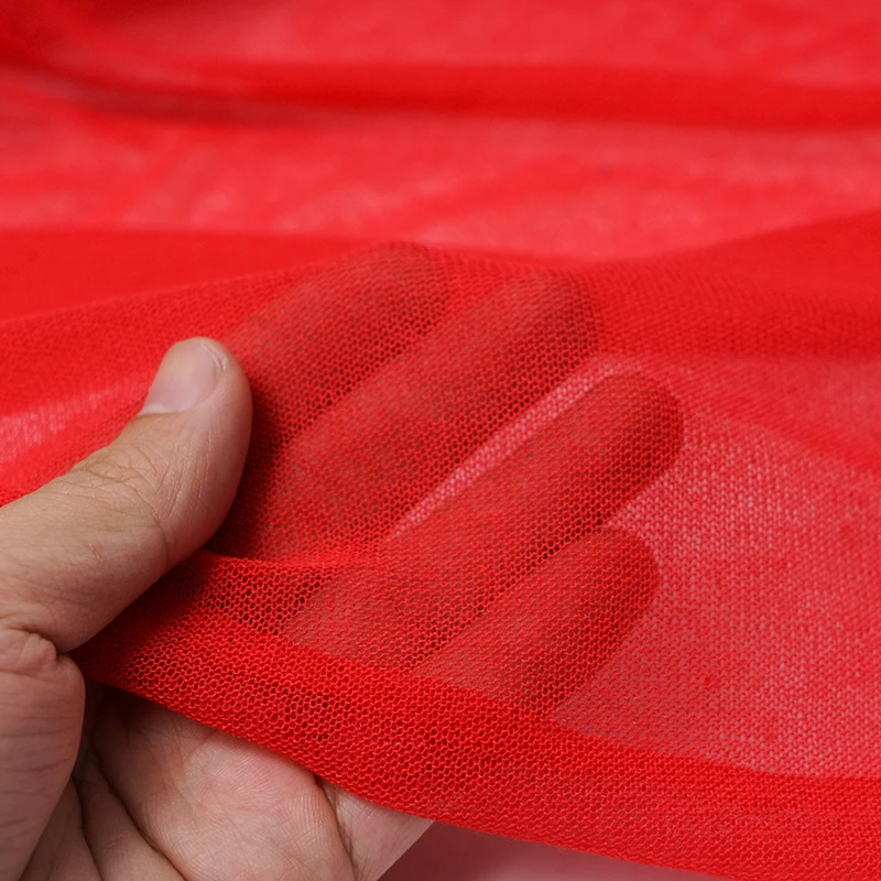 Super Thin Cotton Polyester Fabric Knit Jersey Fabric Breathable & See Through For T-Shirt And Lining  A0222