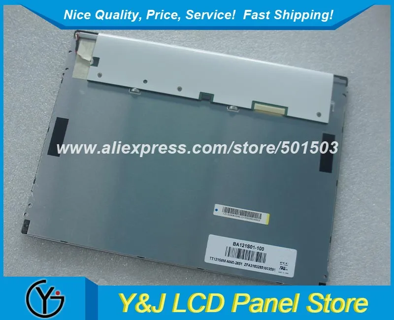 Módulos de exibição LCD TFT de 12,1 polegadas BA121S01-100 Tela de resolução 800x600 para dispositivos eletrônicos