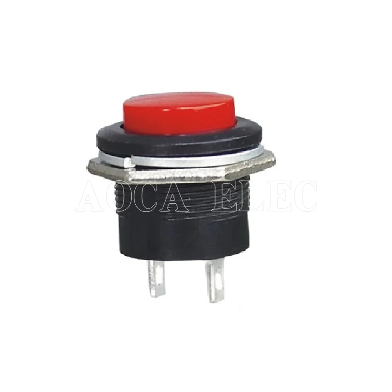 

100PCS R13-507 Momentary SPST NO Red Round Cap Push Button Switch AC 6A/125V 3A/250V 6color