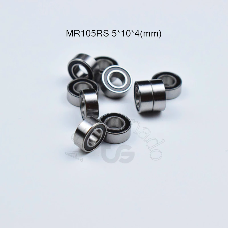 

MR105RS 5*10*4(mm) Bearing 10pcs free shipping chrome steel Rubber Sealed Mechanical equipment parts