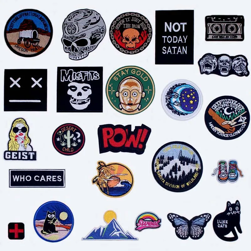 View Nature Iron On Patches Badges for Sew Seam Tailoring Clothes Suits of Coat Jacket Trousers T-shirt Pants Ornament Apparel