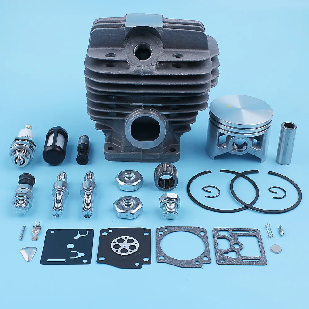 Imagem -03 - Pistão do Cilindro Carb Kit de Reparo para Stihl Ms440 044 ms 440 Motosserra Barra Parafuso Prisioneiro Porca Válvula Descompressão 1128 020 1227 Parte 50 mm