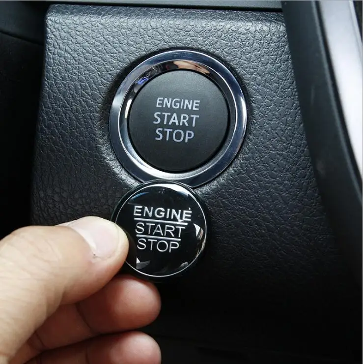 Car Engine Start Stop Button Sticker Cap Trim Cover For 2018 Toyota Camry XV70  Car Interior Accessories