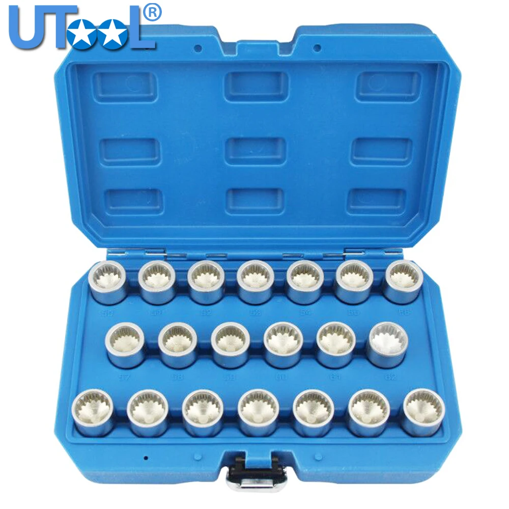 20pc Master Locking Wheel Nut Key Socket Set OEM Spline For Porsche Cayenne for VW