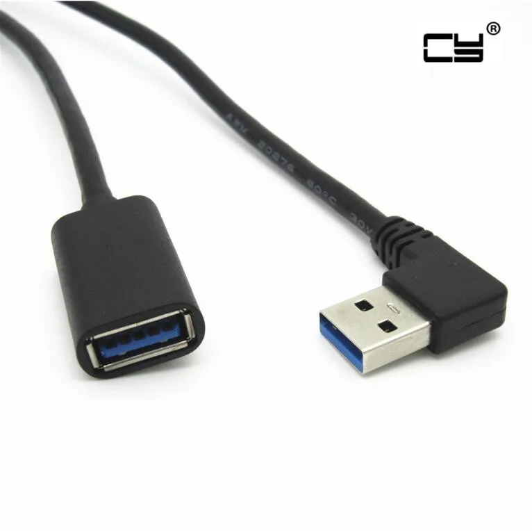 90 degree Bending Right Male Female USB3.0 Line Male Female USB3.0 Extension cord Laptop USB3.0 cable onnect network card U disk