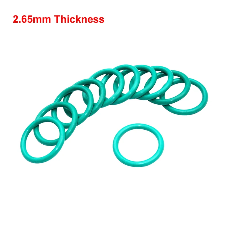 100pcs/lot 2.65mm Thickness 8-18mm Outside Dia. Green FKM Fluorine Rubber O-Ring Oil Seal O Ring Gasket Repair Tool parts