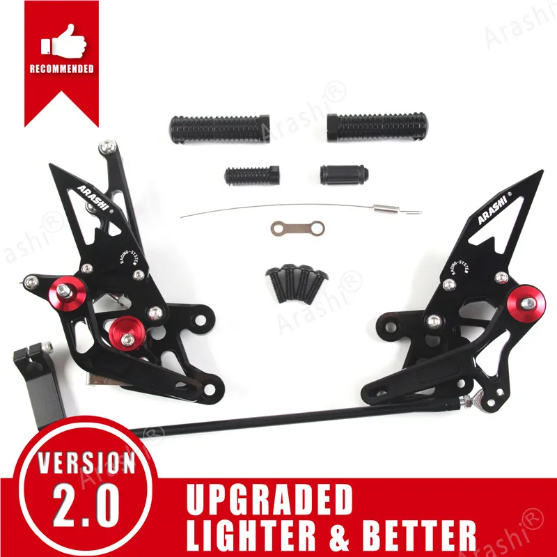 Arashi 1 Set Voor YAMAHA FZ8 2010 2011 2012 2013 Geen ABS CNC Verstelbare Voetsteun Voetsteunen Rider Achteren Geplaatste Achter Set Peg FZ 8 800 FZ1 - afbeelding 1