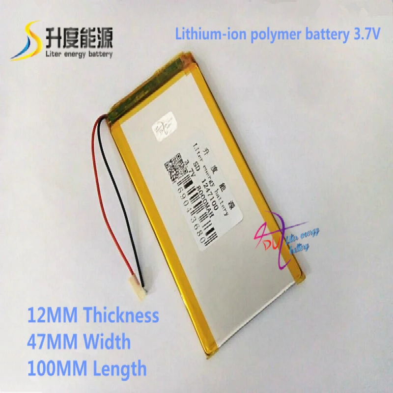 1247100 3.7V 8000mAH 1250100 Polymer lithium ion / Li-ion battery for tablet pc,power bank,cell phone,speaker