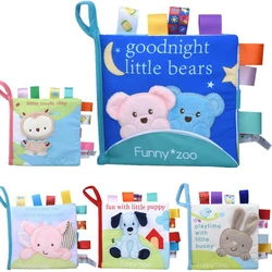 Carton Baby Toys Soft Cloth Books Rustle Sound Infant Educational rabbit Stroller Rattle Newborn Crib Bed Baby Toys 0-24 Months