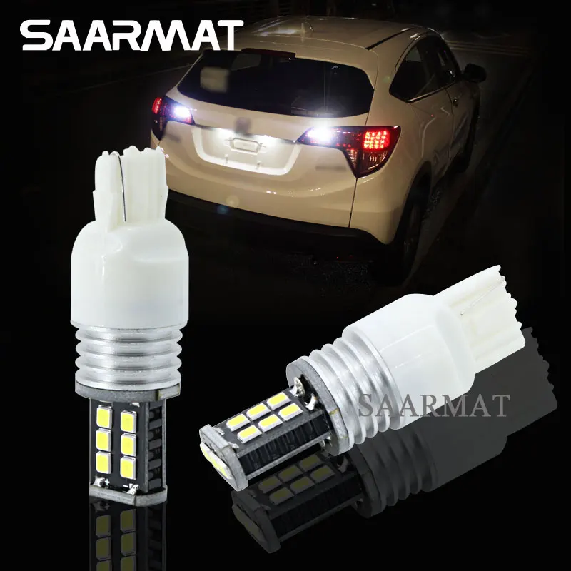 

Pair LED Bulb T20 7440 W21W 15-SMD Backup Tail Reverse Light Turn Signal DRL 6000K White Auto Car Styling For Mazda Sabaru Ect