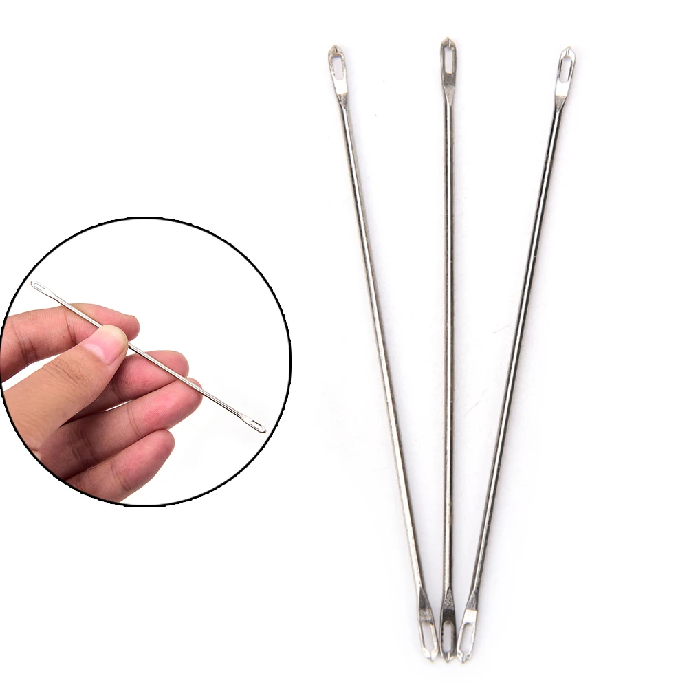 1pcs Double Eyed Needles DIY Transfer For Standard Knitting Machines Sliver Home Craft Accessories Sewing Tools