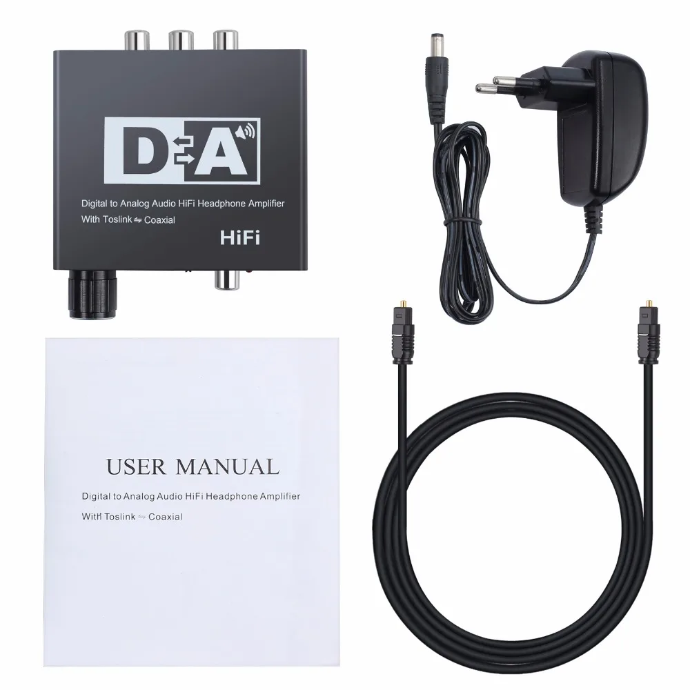 Neoteck 192 Khz Digitale Ad Analogico Aduio Converter Toslink Coassiale a L/R Toslink Coassiale 3.5 Millimetri Audio Dac per Amplificatori Adattatore