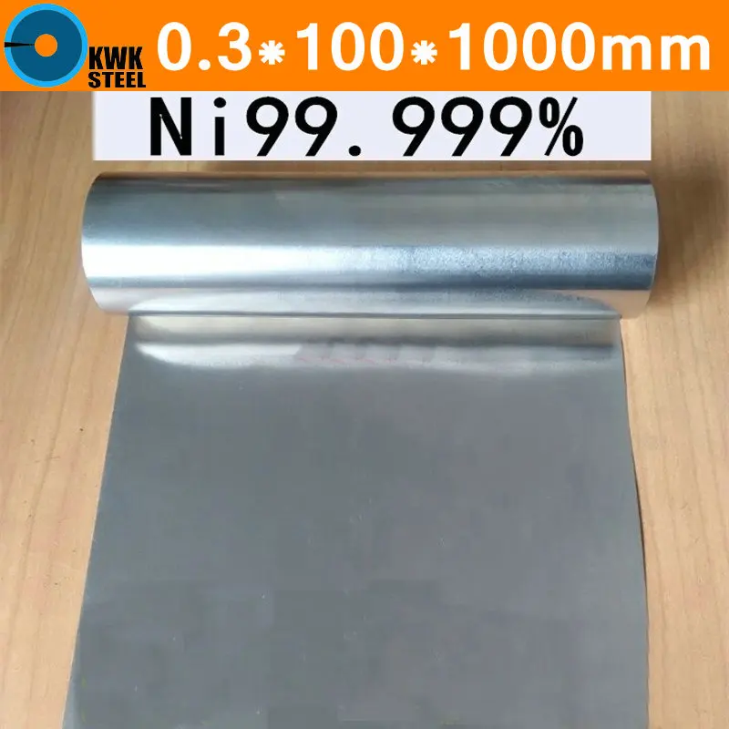 0.3*100*1000mm Pure Nickel Strip Thin Wall Thickness Ni Coil 99.99% Experiment Research Free Shipping