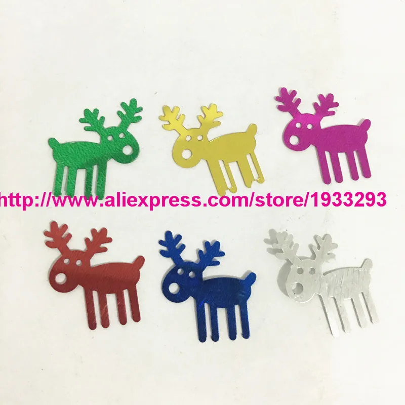 500pcs/lot 20*21mm Christmas Deer Mix Color handmade paillette 18mm loose sequins for craft Kids DIY Webbing Garment sewing