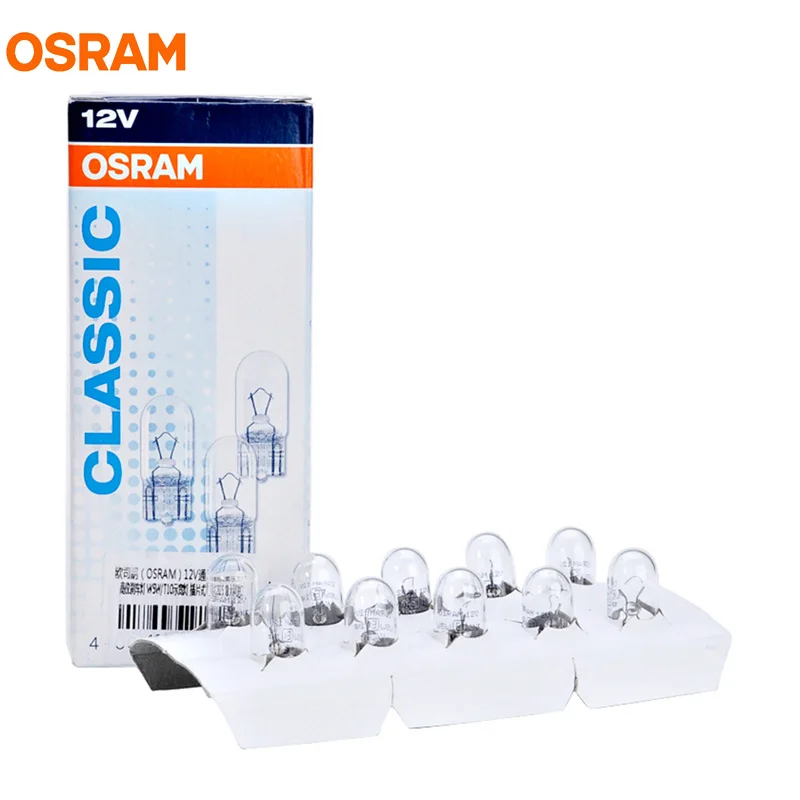 10 Pcs Osram T10 2825 12V 5W W2.1x9.5d W5W Originele Lijn Interieur Licht Richtingaanwijzer Lampen Oem Auto halogeen Lampen