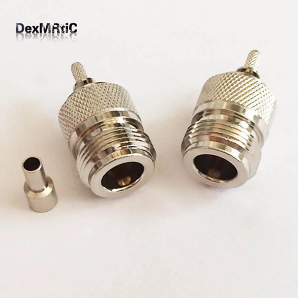 1 cái N nữ jack Nối Cáp Đồng Trục RF Uốn RG316, RG174, LMR100 Cáp Thẳng Nickelplated MỚI bán buôn