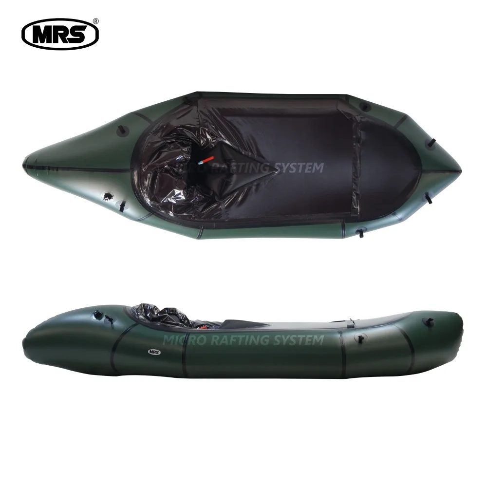 Microraft-microsistemas de rafting, balsa inflable verde, Kayak, barco ultraligero, pesca, senderismo, drfting