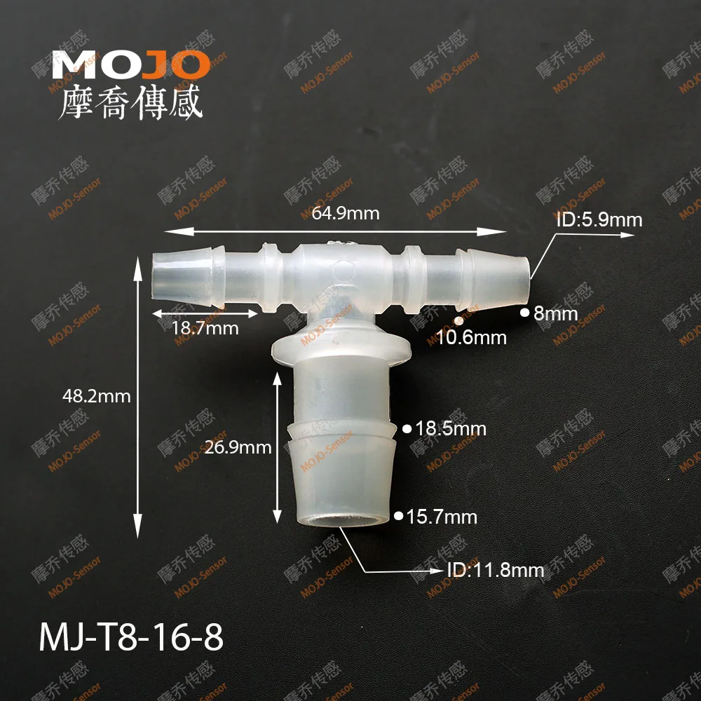 2020  MJ-T8-16-8  Reducing  multiple hose connector 8mm to 16mm (100pcs/lots)