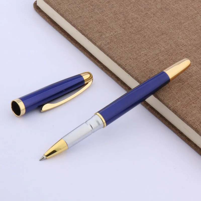 jinhao Blue 9009 metal golden Trim ROLLER ball PEN