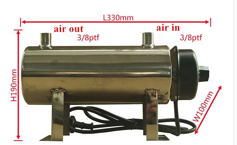 Compressed air heater small compressed air heater gas heater pipe air heater for electrostatic painting industry