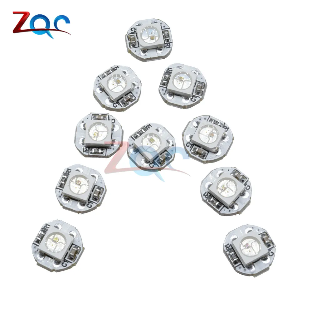 10Pcs DC 5V 3MM x 10MM WS2812B SMD RGB LED Mini PCB Board 5050 Chip Built-in IC-WS2812 Top Quality