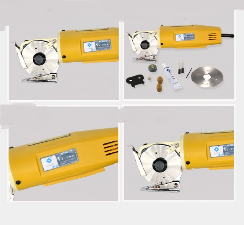 New 220V 70mm Blade Hand held type Electric Cloth Cutter Fabric Round Knife Cutting Machine