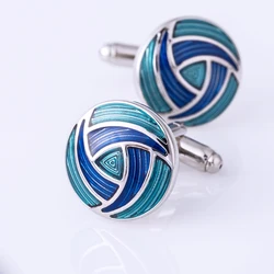 KFLK jewelry shirt cufflinks for mens designer Brand Blue cuff links wholesale Button High Quality Wedding Fashion guests